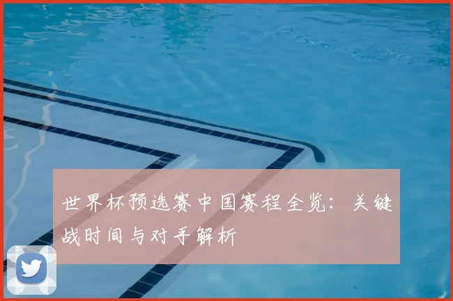 世界杯预选赛中国赛程全览：关键战时间与对手解析