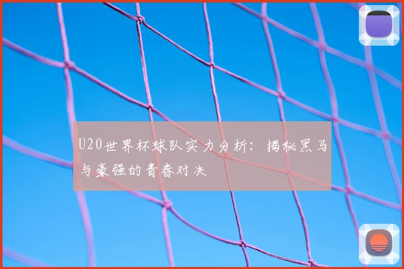 U20世界杯球队实力分析：揭秘黑马与豪强的青春对决